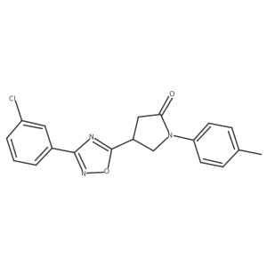 4-[3-(3-Chlorophenyl)-1,2,4-oxadiazol-5-yl]-1-(4-methylphenyl)pyrrolidin-2-one Structure