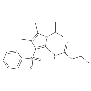 N-[4,5-dimethyl-3-(phenylsulfonyl)-1-(propan-2-yl)-1H-pyrrol-2-yl]butanamide Structure