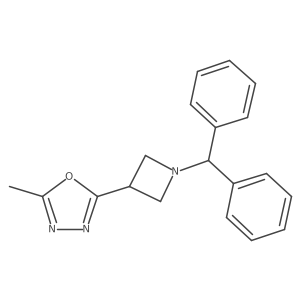 2-(1-Benzhydrylazetidin-3-yl)-5-methyl-1,3,4-oxadiazole结构式