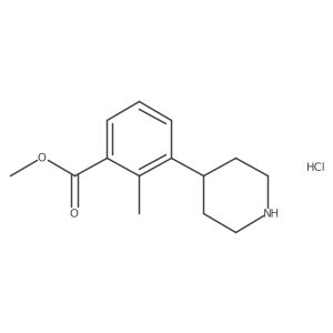 Methyl 2-methyl-3-(piperidin-4-yl)benzoate hydrochloride Structure