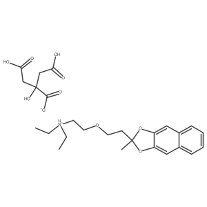 2-(2-(2-(Diethylamino)ethoxy)ethyl)-2-methyl-naphtho(2,3-d)-1,3-dioxole citrate结构式