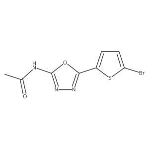 N-[5-(5-bromothiophen-2-yl)-1,3,4-oxadiazol-2-yl]acetamide Structure