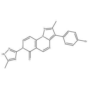 3-(4-bromophenyl)-2-methyl-7-(5-methyl-4H-1,2,4-triazol-3-yl)pyrazolo[1,5-a]pyrido[3,4-e]pyrimidin-6(7H)-one结构式