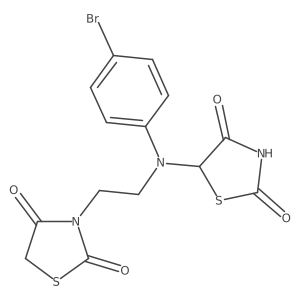 3-{2-[(4-Bromophenyl)(2,4-dioxo-1,3-thiazolidin-5-yl)amino]ethyl}-1,3-thiazolidine-2,4-dione Structure