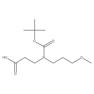 3-{[(Tert-butoxy)carbonyl](3-methoxypropyl)amino}propanoic acid结构式