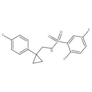 2,5-difluoro-N-((1-(4-fluorophenyl)cyclopropyl)methyl)benzenesulfonamide Structure
