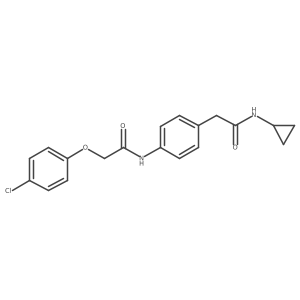 2-(4-chlorophenoxy)-N-{4-[(cyclopropylcarbamoyl)methyl]phenyl}acetamide Structure