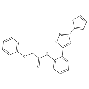 2-phenoxy-N-{2-[3-(thiophen-2-yl)-1,2,4-oxadiazol-5-yl]phenyl}acetamide Structure