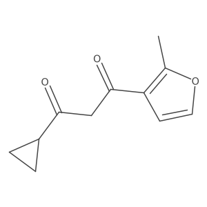 1-Cyclopropyl-3-(2-methylfuran-3-yl)propane-1,3-dione结构式