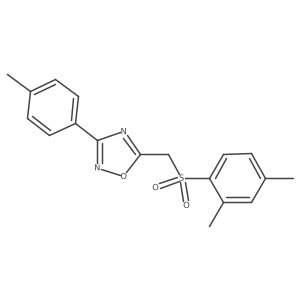 5-(((2,4-Dimethylphenyl)sulfonyl)methyl)-3-(p-tolyl)-1,2,4-oxadiazole Structure