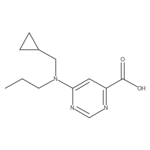 6-[(Cyclopropylmethyl)(propyl)amino]pyrimidine-4-carboxylic acid结构式