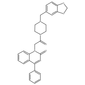 1-{2-[4-(1,3-benzodioxol-5-ylmethyl)piperazin-1-yl]-2-oxoethyl}-4-phenylquinazolin-2(1H)-one Structure