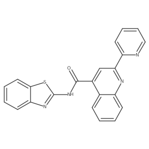 O=C(Nc1nc2ccccc2s1)c1cc(-c2ccccn2)nc2ccccc12结构式