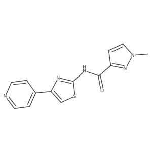 1-methyl-N-(4-(pyridin-4-yl)thiazol-2-yl)-1H-pyrazole-3-carboxamide Structure