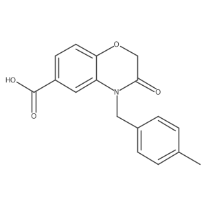 4-(4-Methylbenzyl)-3-oxo-3,4-dihydro-2H-1,4-benzoxazine-6-carboxylic acid结构式