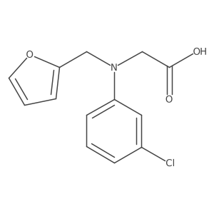 2-[(3-Chlorophenyl)(furan-2-ylmethyl)amino]acetic acid Structure