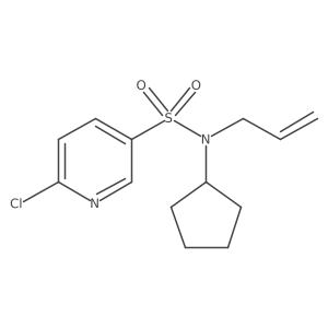 6-chloro-N-cyclopentyl-N-(prop-2-en-1-yl)pyridine-3-sulfonamide Structure