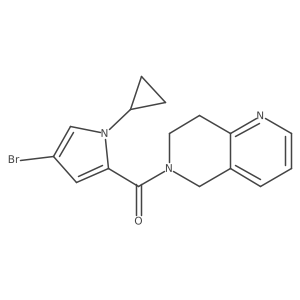 (4-Bromo-1-cyclopropyl-1H-pyrrol-2-yl)(7,8-dihydro-1,6-naphthyridin-6(5H)-yl)methanone结构式