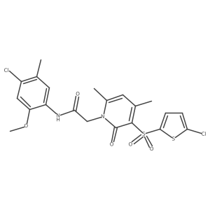 N-(4-chloro-2-methoxy-5-methylphenyl)-2-(3-((5-chlorothiophen-2-yl)sulfonyl)-4,6-dimethyl-2-oxopyridin-1(2H)-yl)acetamide Structure