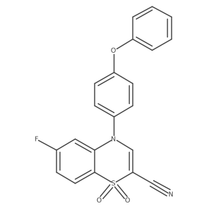 6-fluoro-4-(4-phenoxyphenyl)-4H-1,4-benzothiazine-2-carbonitrile 1,1-dioxide Structure