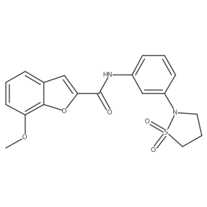 N-(3-(1,1-dioxidoisothiazolidin-2-yl)phenyl)-7-methoxybenzofuran-2-carboxamide Structure