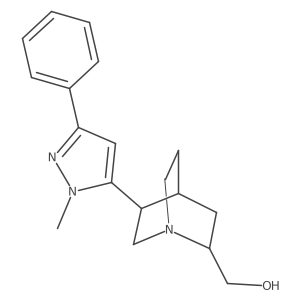 ((3R,4S,7R)-3-(1-methyl-3-phenyl-1H-pyrazol-5-yl)quinuclidin-7-yl)methanol结构式