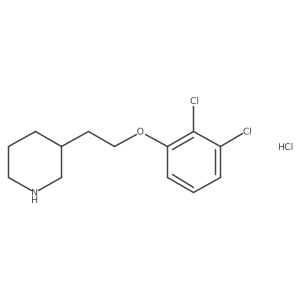 3-[2-(2,3-Dichlorophenoxy)ethyl]piperidine hydrochloride结构式