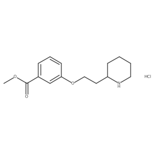 Methyl 3-[2-(2-piperidinyl)ethoxy]benzoate hydrochloride结构式
