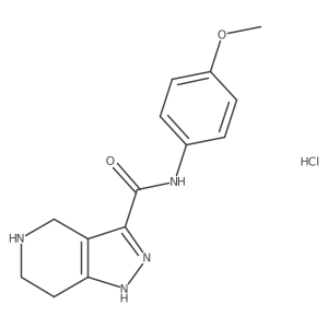 N-(4-Methoxyphenyl)-4,5,6,7-tetrahydro-1H-pyrazolo[4,3-c]pyridine-3-carboxamide hydrochloride Structure