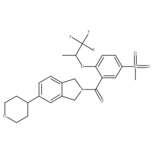 Methanone, (1,3-dihydro-5-(tetrahydro-2H-pyran-4-yl)-2H-isoindol-2-yl)(5-(methyl-11C-sulfonyl)-2-((1S)-2,2,2-trifluoro-1-methylethoxy)phenyl)-结构式