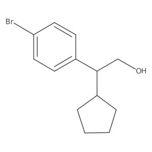 2-(4-Bromophenyl)-2-cyclopentylethan-1-ol Structure