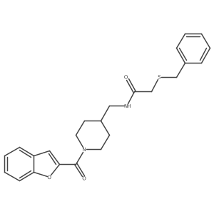 N-((1-(benzofuran-2-carbonyl)piperidin-4-yl)methyl)-2-(benzylthio)acetamide Structure