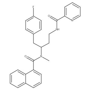 (S)-N-(4-(4-Fluorophenyl)-3-(N-methyl-1-naphthamido)butyl)picolinamide结构式