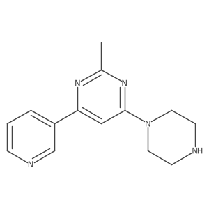 2-Methyl-4-(piperazin-1-yl)-6-(pyridin-3-yl)pyrimidine Structure