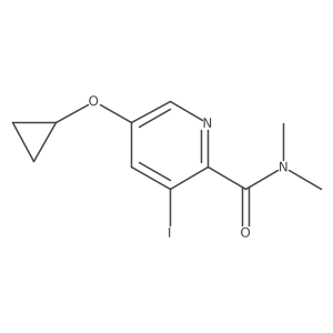 5-Cyclopropoxy-3-iodo-N,N-dimethylpicolinamide结构式