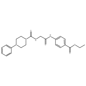 ethyl 4-({N-[(4-phenylpiperazin-1-yl)carbonyl]glycyl}amino)benzoate结构式