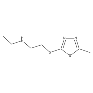 N-Ethyl-2-((5-methyl-1,3,4-thiadiazol-2-yl)thio)ethan-1-amine结构式