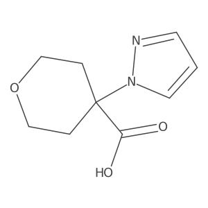 4-Pyrazol-1-yloxane-4-carboxylic acid Structure