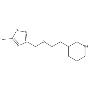 Piperidine, 3-[2-[(5-methyl-1,2,4-oxadiazol-3-yl)methoxy]ethyl]- Structure