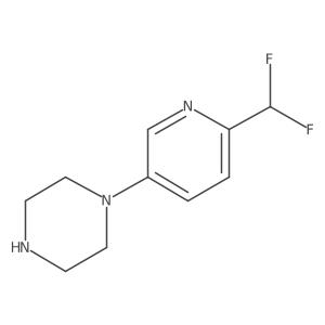 1-(6-(Difluoromethyl)pyridin-3-yl)piperazine Structure
