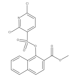 Methyl 1-{[(2,6-dichloropyridin-3-yl)sulfonyl]oxy}naphthalene-2-carboxylate Structure