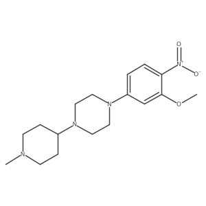 1-(3-Methoxy-4-nitrophenyl)-4-(1-methylpiperidin-4-yl)piperazine Structure