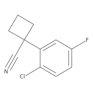 1-(2-Chloro-5-fluorophenyl)cyclobutane-1-carbonitrile Structure