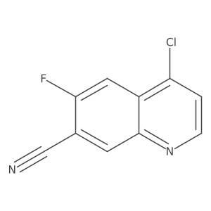 4-Chloro-6-fluoroquinoline-7-carbonitrile Structure