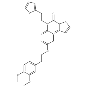 N-[2-(3,4-dimethoxyphenyl)ethyl]-2-{2,4-dioxo-3-[2-(thiophen-2-yl)ethyl]-1H,2H,3H,4H-thieno[3,2-d]pyrimidin-1-yl}acetamide结构式