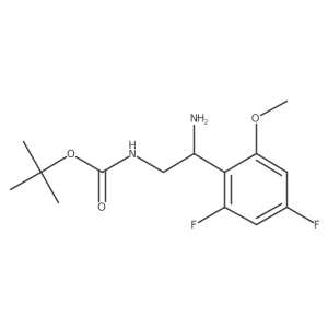 tert-butyl N-[2-amino-2-(2,4-difluoro-6-methoxyphenyl)ethyl]carbamate结构式