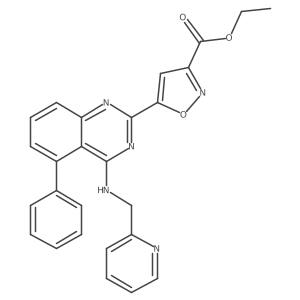 Ethyl 5-[5-phenyl-4-(pyridin-2-ylmethylamino)quinazolin-2-yl]-1,2-oxazole-3-carboxylate Structure