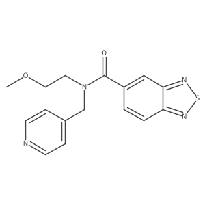 N-(2-methoxyethyl)-N-(pyridin-4-ylmethyl)benzo[c][1,2,5]thiadiazole-5-carboxamide结构式