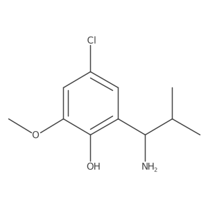 2-(1-Amino-2-methylpropyl)-4-chloro-6-methoxyphenol Structure