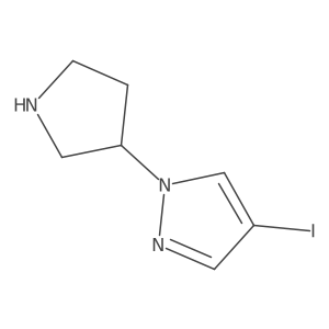 4-iodo-1-(pyrrolidin-3-yl)-1H-pyrazole结构式